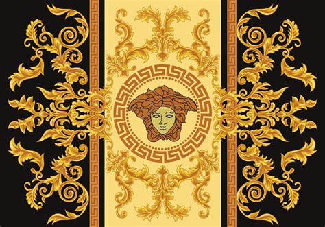 versace blue and gold wallpaper|medusa head Versace wallpaper.